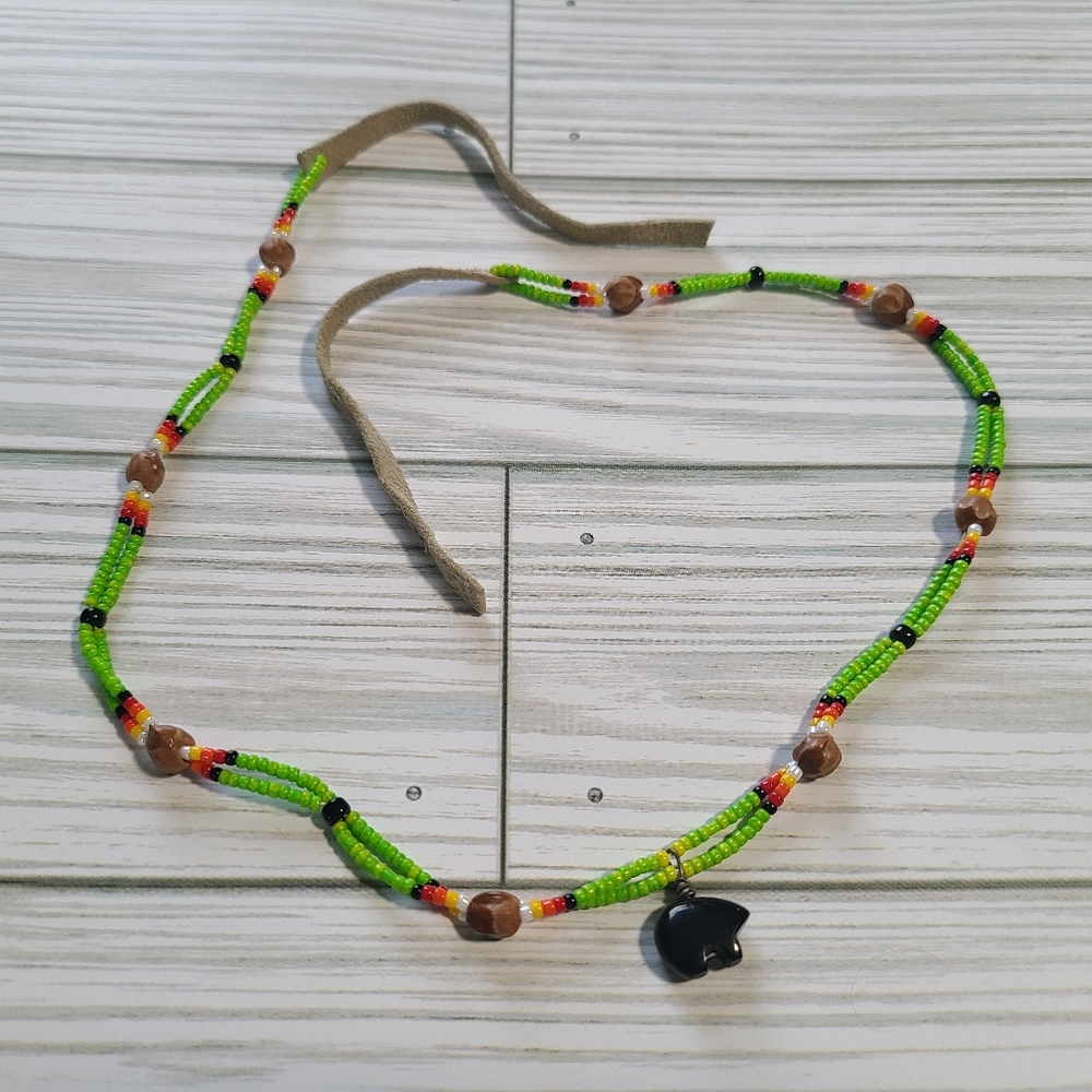 Native American style bear necklace